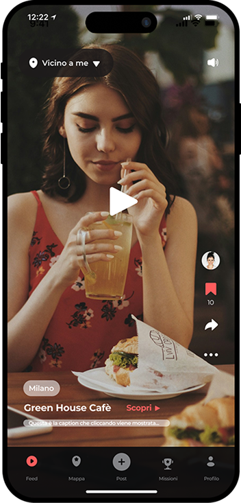 App feed section mockup